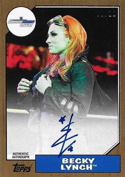 2017 Topps WWE Heritage - Autographs Gold #NNO Becky Lynch Front