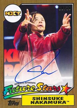 2017 Topps WWE Heritage - Autographs Gold #NNO Shinsuke Nakamura Front
