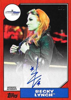 2017 Topps WWE Heritage - Autographs Red #NNO Becky Lynch Front