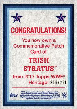 2017 Topps WWE Heritage - Commemorative Patches #NNO Trish Stratus Back