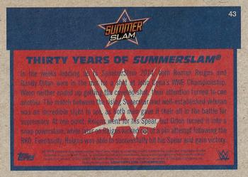 2017 Topps WWE Heritage - Thirty Years of SummerSlam #43 Roman Reigns Back
