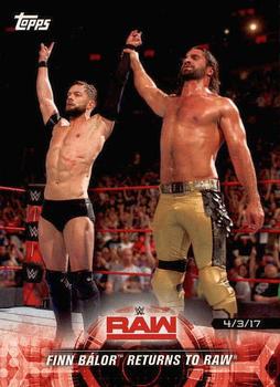 2018 Topps WWE Road To Wrestlemania #31 Finn Bálor Returns to Raw - Raw Front