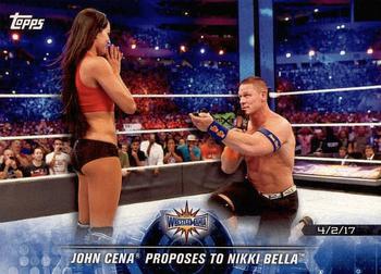 2018 Topps WWE Road To Wrestlemania #80 John Cena Proposes to Nikki Bella - WrestleMania 33 Front