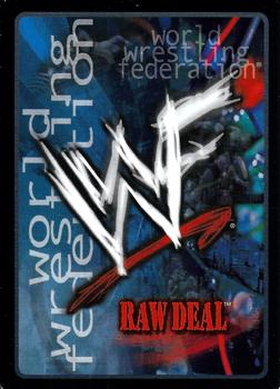 2002 Comic Images WWF Raw Deal:  Mania #58 No Disqualification Match Back