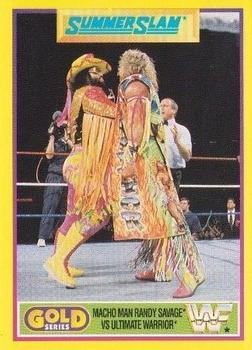 1992 Merlin WWF Gold Series Part 2 #3 Macho Man Randy Savage vs. Ultimate Warrior Front