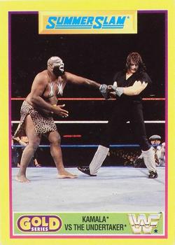 1992 Merlin WWF Gold Series Part 2 #11 Kamala vs. The Undertaker Front