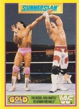 1992 Merlin WWF Gold Series Part 2 #13 The Model Rick Martel vs. Shawn Michaels Front