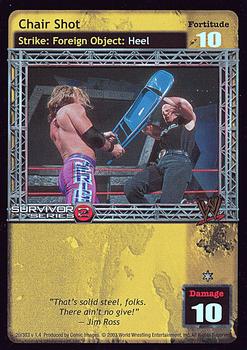 2003 Comic Images WWE Raw Deal Survivor Series 2 #20/383 Chair Shot Front
