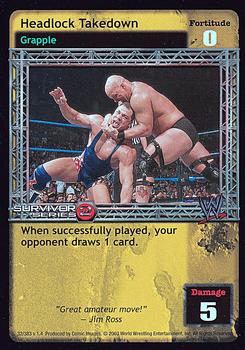 2003 Comic Images WWE Raw Deal Survivor Series 2 #32/383 Headlock Takedown Front