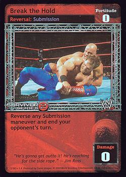 2003 Comic Images WWE Raw Deal Survivor Series 2 #72/383 Break the Hold Front