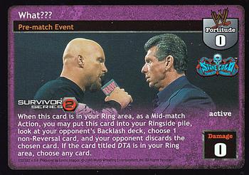 2003 Comic Images WWE Raw Deal Survivor Series 2 #132/383 What??? Front