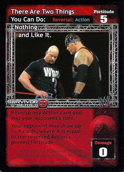 2003 Comic Images WWE Raw Deal Survivor Series 2 #26/383 There Are Two Things You Can Do:  Nothing, and Like It. Front