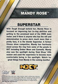 2017 Topps WWE NXT - Red #17 Mandy Rose Back