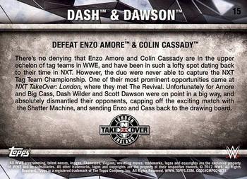 2017 Topps WWE NXT - Matches and Moments #15 Dash & Dawson Defeat Enzo Amore & Colin Cassady Back