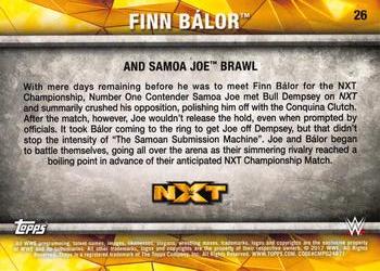 2017 Topps WWE NXT - Matches and Moments #26 Finn Bálor And Samoa Joe Brawl Back