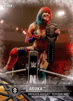 2017 Topps WWE NXT - Matches and Moments #29 Asuka Defeats Bayley for the NXT Women's Championship Front