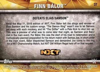 2017 Topps WWE NXT - Matches and Moments #37 Finn Bálor Defeats Elias Samson Back