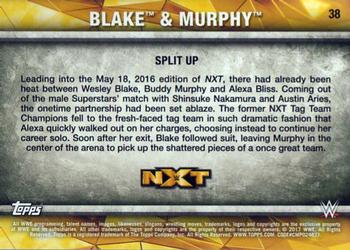 2017 Topps WWE NXT - Matches and Moments #38 Blake & Murphy Split Up Back