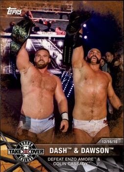 2017 Topps WWE NXT - Matches and Moments Bronze #15 Dash & Dawson Defeat Enzo Amore & Colin Cassady Front