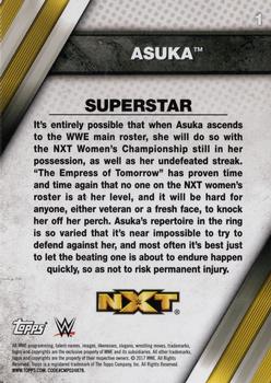 2017 Topps WWE NXT - Matches and Moments Bronze #29 Asuka Defeats Bayley for the NXT Women's Championship Back