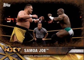 2017 Topps WWE NXT - Matches and Moments Bronze #34 Samoa Joe Defeats Apollo Crews Front