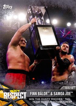 2017 Topps WWE NXT - Matches and Moments Silver #5 Finn Bálor & Samoa Joe Win the Dusty Rhodes Tag Team Classic Tournament Front