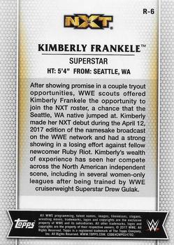 2017 Topps WWE Women's Division #R-6 Kimberly Frankele Back