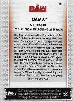 2017 Topps WWE Women's Division #R-18 Emma Back