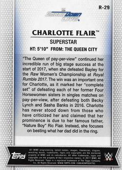 2017 Topps WWE Women's Division #R-29 Charlotte Flair Back