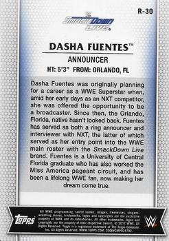 2017 Topps WWE Women's Division #R-30 Dasha Fuentes Back