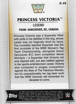 2017 Topps WWE Women's Division #R-49 Princess Victoria Back