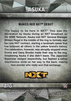 2017 Topps WWE Women's Division - NXT Matches and Moments #NXT-4 Asuka Back