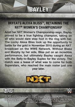 2017 Topps WWE Women's Division - NXT Matches and Moments #NXT-8 Bayley Back
