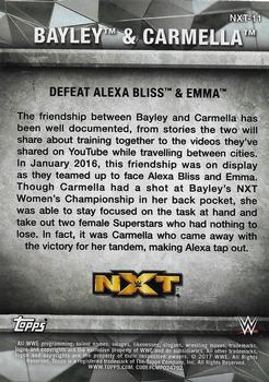 2017 Topps WWE Women's Division - NXT Matches and Moments #NXT-11 Bayley / Carmella Back