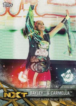 2017 Topps WWE Women's Division - NXT Matches and Moments #NXT-11 Bayley / Carmella Front