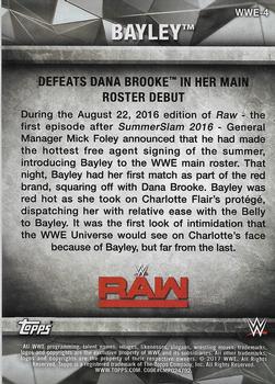 2017 Topps WWE Women's Division - WWE Matches and Moments #WWE-4 Bayley Back