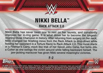 2017 Topps WWE Women's Division - Finishers and Signature Moves #F-2 Nikki Bella Back