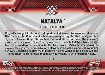 2017 Topps WWE Women's Division - Finishers and Signature Moves #F-4 Natalya Back