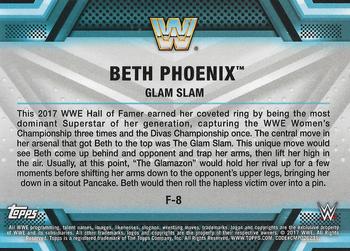 2017 Topps WWE Women's Division - Finishers and Signature Moves #F-8 Beth Phoenix Back