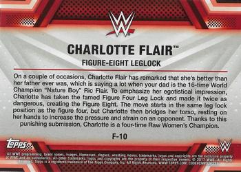 2017 Topps WWE Women's Division - Finishers and Signature Moves #F-10 Charlotte Flair Back