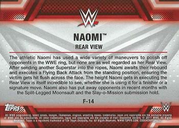 2017 Topps WWE Women's Division - Finishers and Signature Moves #F-14 Naomi Back