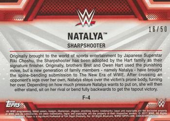 2017 Topps WWE Women's Division - Finishers and Signature Moves Silver #F-4 Natalya Back