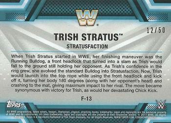 2017 Topps WWE Women's Division - Finishers and Signature Moves Blue #F-13 Trish Stratus Back