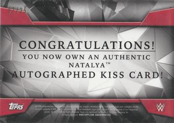 2017 Topps WWE Women's Division - Kiss Cards Autographs #NNO Natalya Back