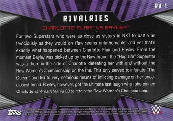 2017 Topps WWE Women's Division - Rivalries #RV-1 Charlotte Flair / Bayley Back