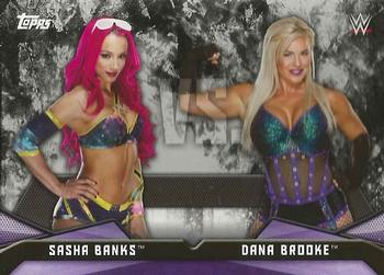 2017 Topps WWE Women's Division - Rivalries #RV-3 Sasha Banks / Dana Brooke Front