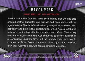 2017 Topps WWE Women's Division - Rivalries #RV-7 Nikki Bella / Natalya Back