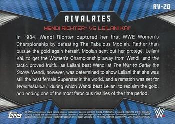 2017 Topps WWE Women's Division - Rivalries #RV-20 Wendi Richter / Leilani Kai Back