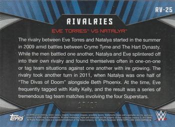 2017 Topps WWE Women's Division - Rivalries Blue #RV-25 Eve Torres / Natalya Back