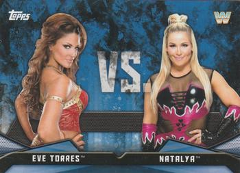 2017 Topps WWE Women's Division - Rivalries Blue #RV-25 Eve Torres / Natalya Front